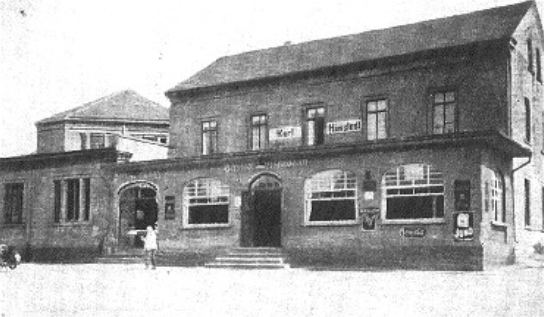 Gasthof Zur Eisenbahn in Machern um 1930